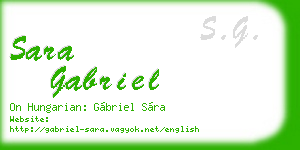 sara gabriel business card